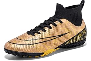 Biayvisas Soccer Cleats for Mens Womens Turf Soccer Shoes Indoor Footall Cleats High Ankle TF AG FG Football Boots Wide Training Sneaker