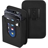 2 Way Barcode Scanner Holster, Rugged Vertical Carrying Case Pouch for Zebra TC75x, TC75, TC70x, TC70, TC72, TC77, M60, MC65, MC67 fit for Handheld Grip Cover with Metal Clip & Belt Loops