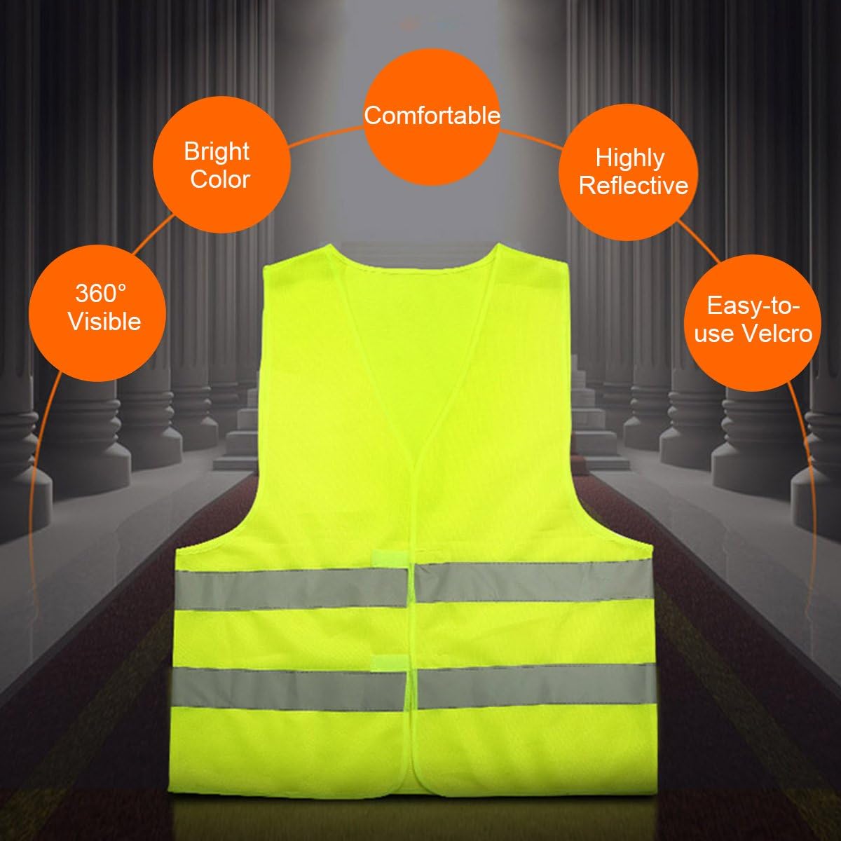 XOOL Safety Triangle Warning Kit, Car Roadside Emergency Kit with Reflective Warning Triangle,Visibility Roadside Vest, Storage Bag and Glove for Use Roadside Breakdowns Emergencies: Automotive