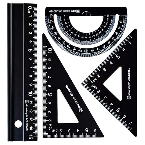 4 pc Metal Triangular Scale Ruler Set - Architectural Scale Ruler Set ...