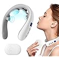 HANASCAR Neck Massager with Heat, Portable Electric Neck Massager for Pain Relief Deep Tissue, 10 Modes&16 Levels, 130g Ultra-Light Wear, Relax Gift for Her/Him/Friend/Dad/Mom