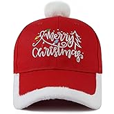 SHANVANKE Merry Christmas Hats for Men Women, Funny Adjustable Cotton Embroidered Xmas Baseball Cap