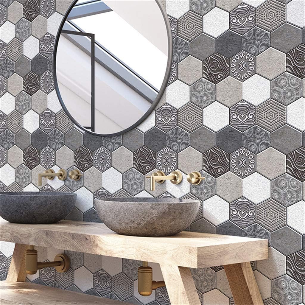 Youmymind 3D Wall Paper Brick Stone Rustic Effect Self-Adhesive Wall Sticker Living Room Bedroom Sofa Wall Background DIY Wall Home Decor (Multicolor)