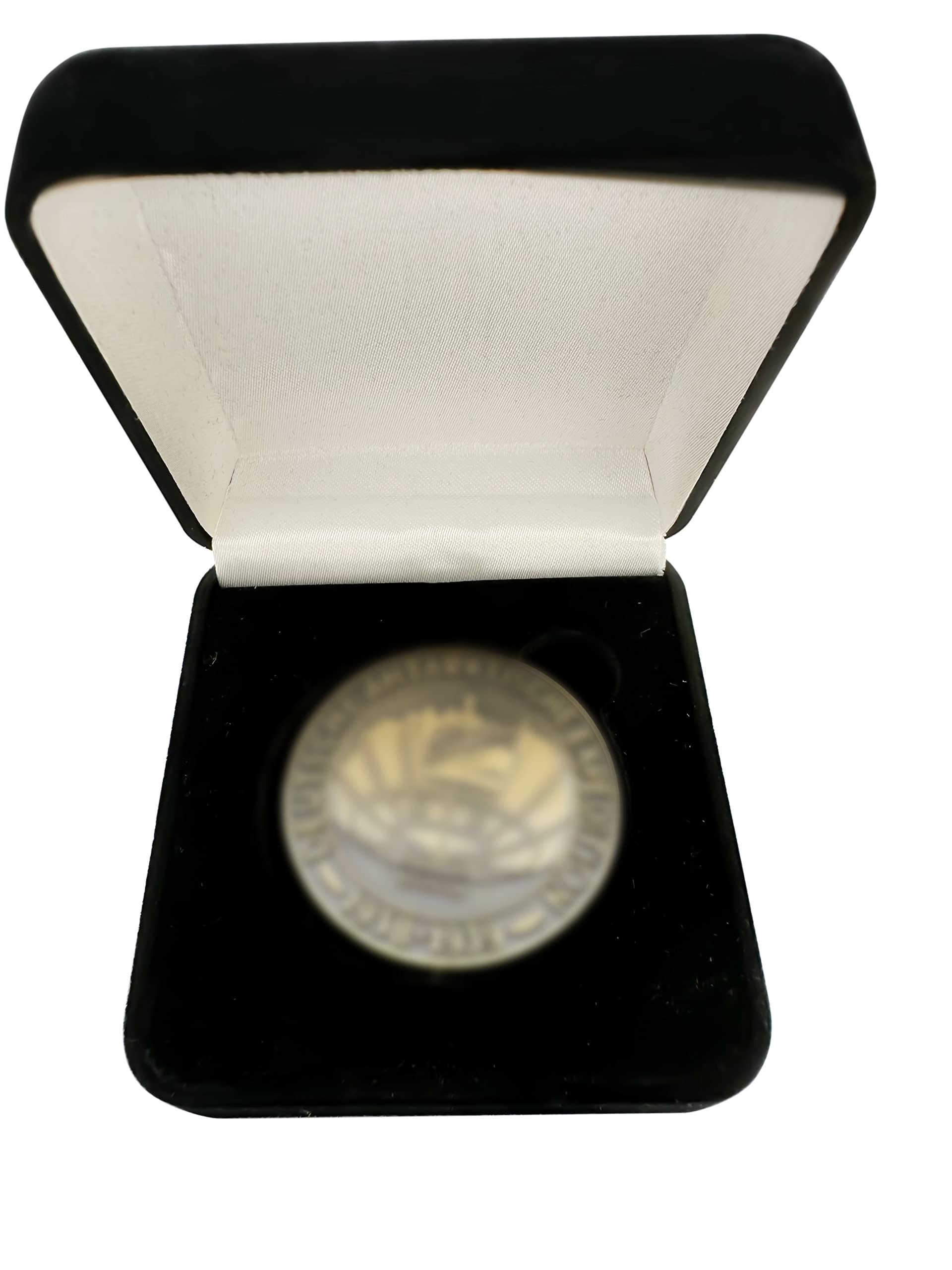 Runa-Mineralis German Antarctic Expedition Medallion 19398-1939" [Zinc Alloy Embossing] [Includes Coin Box], Plastic