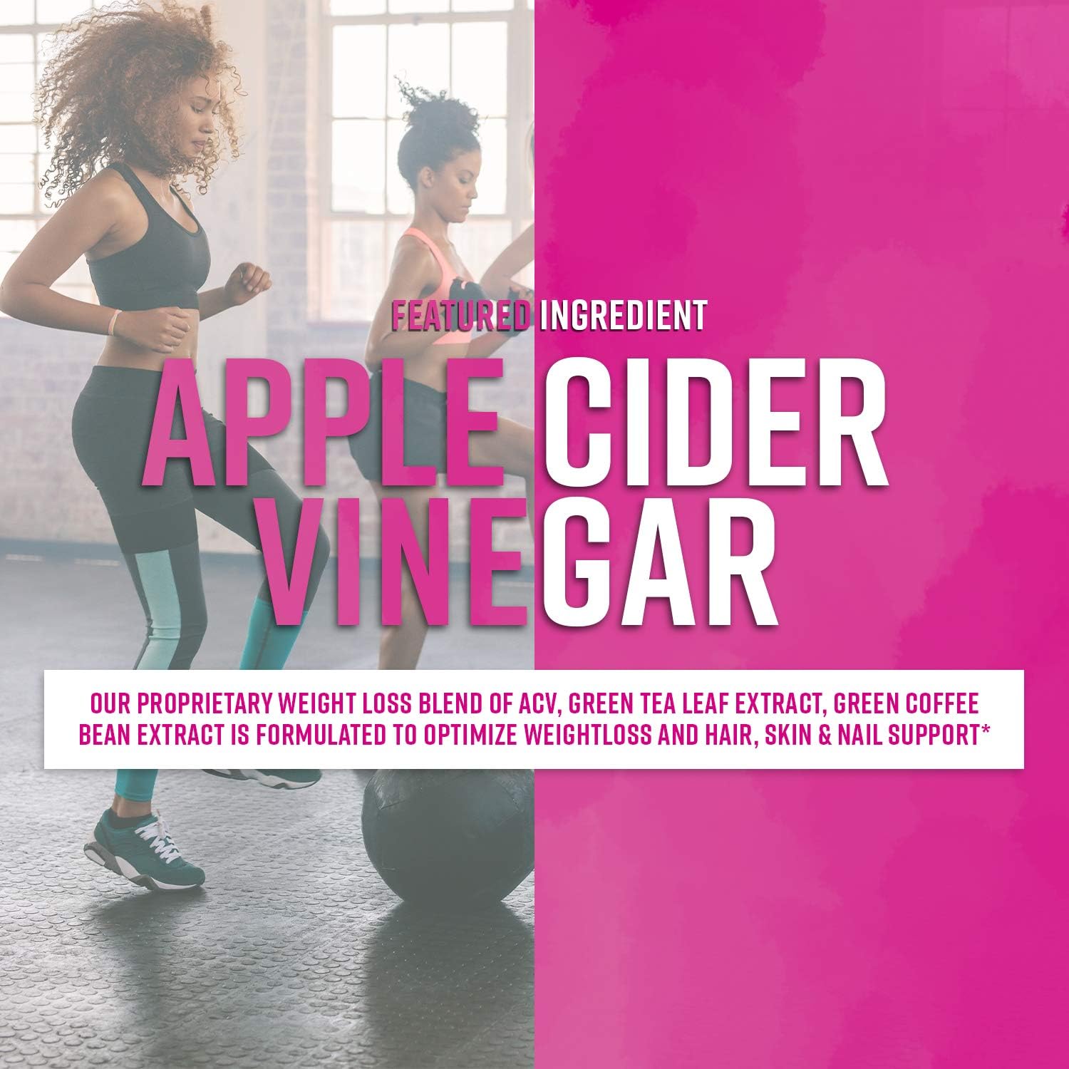 Biotin Fat Burners for Women | Biotin Supports Weight Loss & Appetite Suppressant Diet Pills with Apple Cider Vinegar, Green Tea Extract | Gluten Free, Non-GMO, Vegetarian Friendly | 60 Count: Health & Personal Care