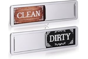 GeeRic Dishwasher Magnet Clean Dirty Sign, Scratch Magnetic Silver Indicator Sign with Clean or Dirty for Dishwasher and Kitc