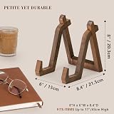 ANBOXIT 8 Inch Plate Display Stand Pine Wood Rustic Holder view 3