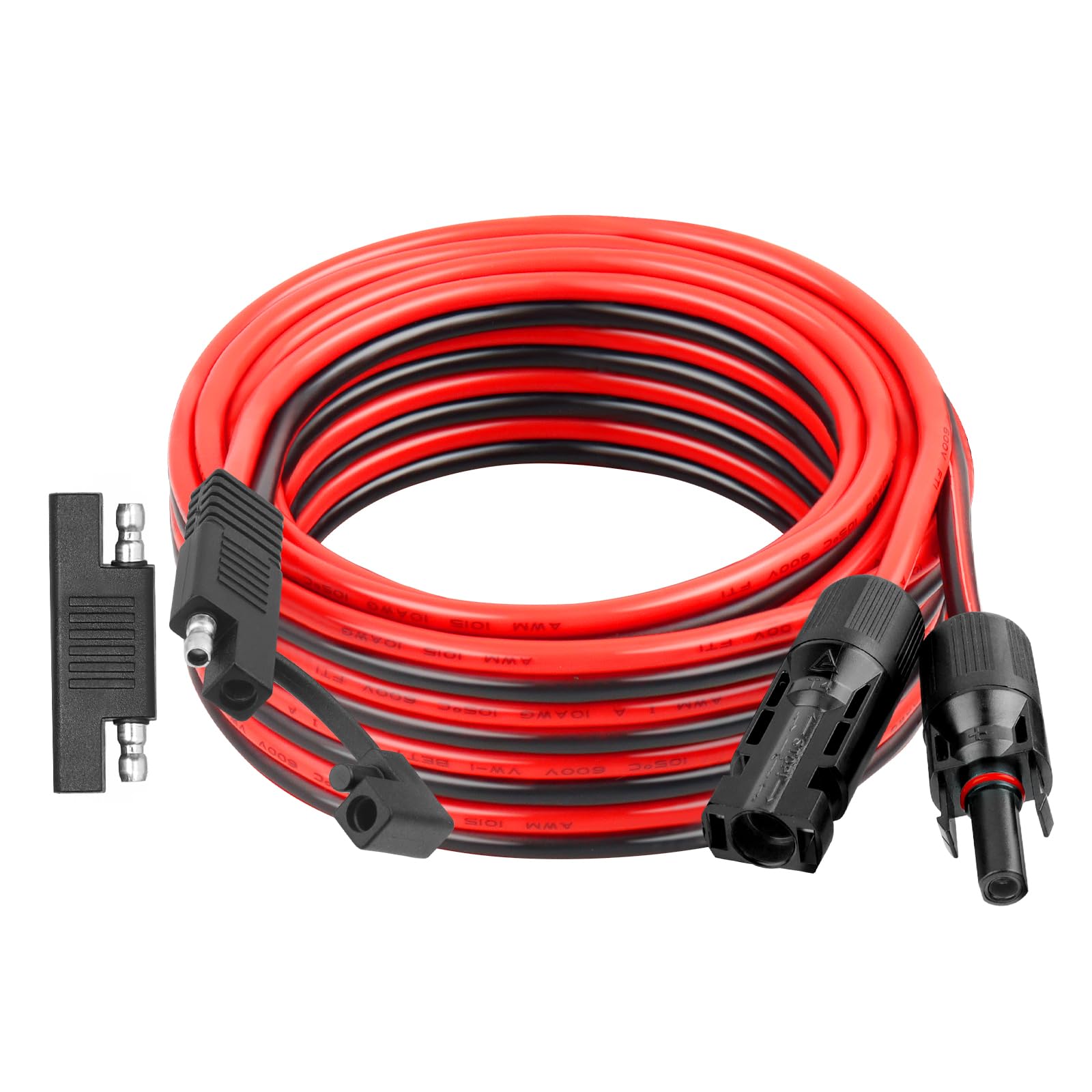 Photo 1 of XRDS -RF 10AWG SAE to Solar Panel Connector Cable 20FT, Heavy-Duty Tinned Copper, Solar Extension Cable with SAE Polarity Reverse Adapter for Solar Power Systems and Battery Connections