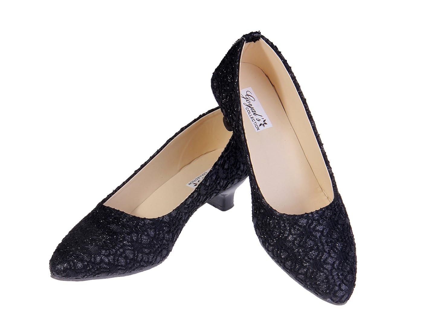 goyal black dimond cut net heels