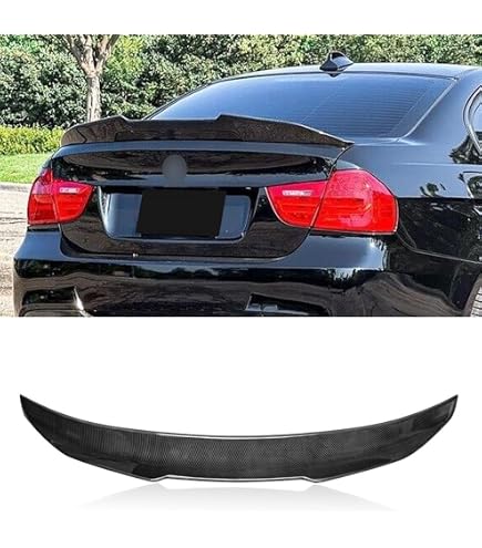 AikTuning JDM Style Duckbill Trunk Spoiler For BMW E36 Sedan (Saloon) - Rear Boot Lid Lip, Black Primer, Ready To Paint
