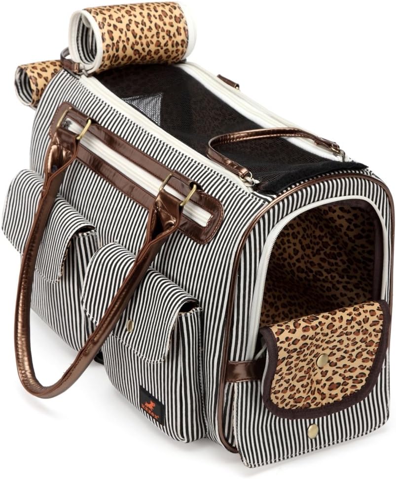 Kenox Fashion Dog Cat Pet Carrier Bags Travel Mesh Tote Handbag : Pet Supplies