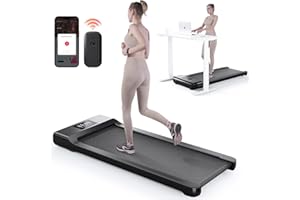 Lacuffy 2024 Upgraded Walking Pad Treadmill, Smart Walking Pads, 2.5HP Quiet Under Desk Treadmill for Home Office Use, Remote Control & App-Enabled, No Assembly Required, 300lbs Weight Capacity