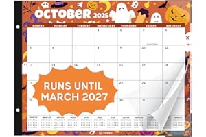 ULTOPAD Desk Calendar 2025-2026, 18 Months Calendar Runs from October 2025 to March 2027 - Large 22" x 17" Desktop Monthly Calendar for Home, School, or Office - Seasonal Pattern