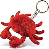 Puzzled Plush Keychain Red Crab, 4 Inches - Soft Toy Keyring for Ocean Life Lovers, Cute Decorative Plush Keychain Accessory, Unisex-AllAges, 100% Polyester