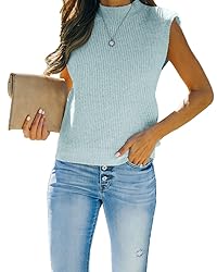 Amarmia Women's Mock Neck Knit Sweater Vest