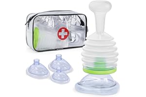 DLILIDI Anti Choking Device Choking Rescue Device,Choking Device for Kids & Adults, Portable Choking Rescue Device Home&Travel Kit,Choke Rescue Device for Kids & Adults with 3 Masks, Strong Suction Heimlich