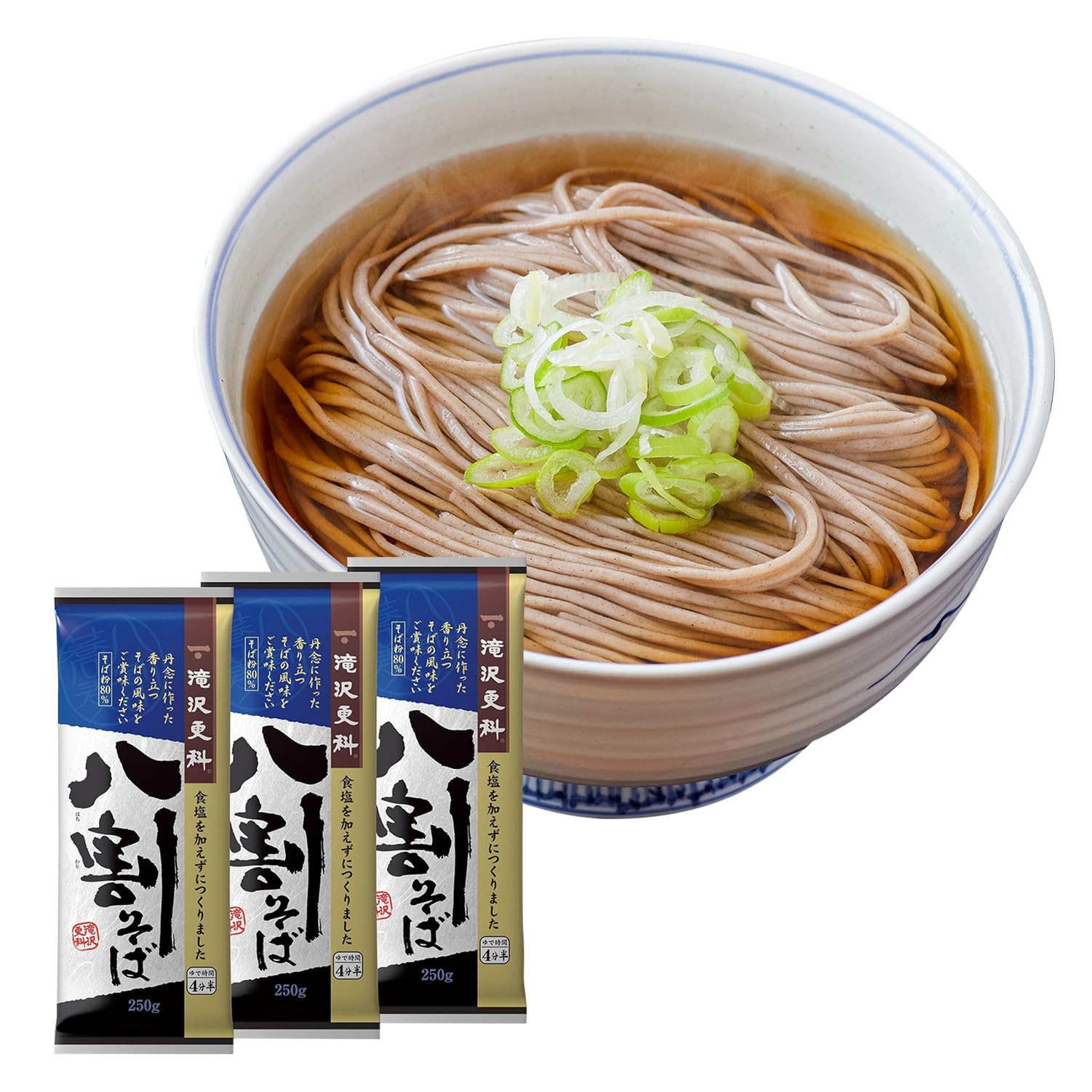 日清製粉ウェルナ 滝沢更科 八割そば ( 250ｇ × 3袋 ) 年越し 香り豊かな 乾麺 国内乾麺 食塩不使用