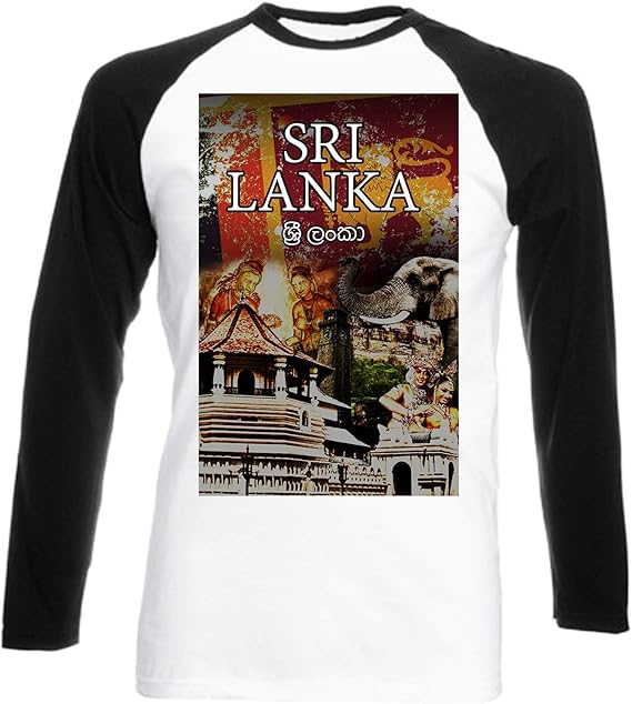 teesquare1st Men's Sri Lanka Black Long Sleeved TShirt Amazon.de