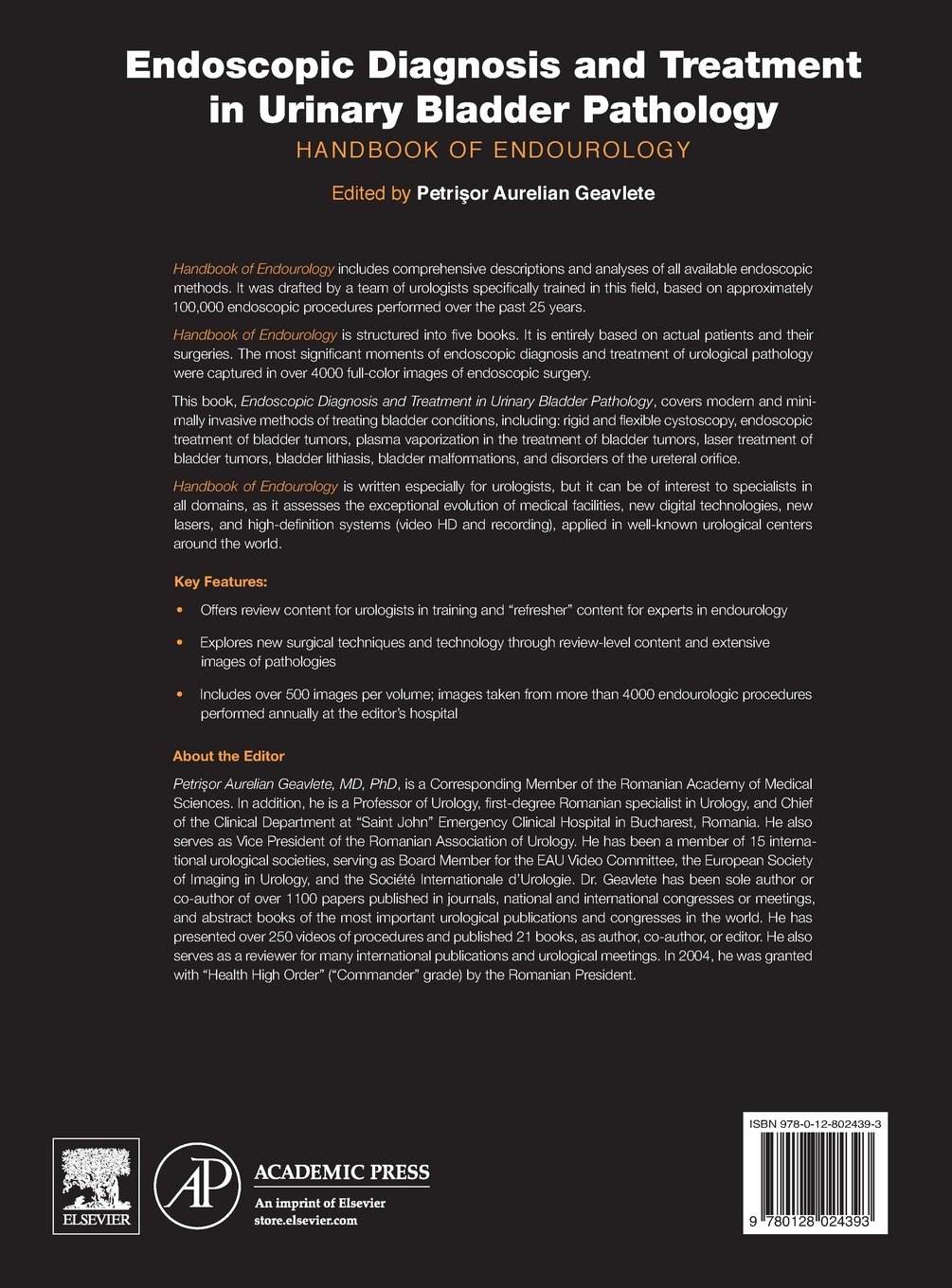 Amazon Fr Endoscopic Diagnosis And Treatment In Urinary Bladder Pathology Handbook Of Endourology Geavlete Petrisor Aurelian Livres