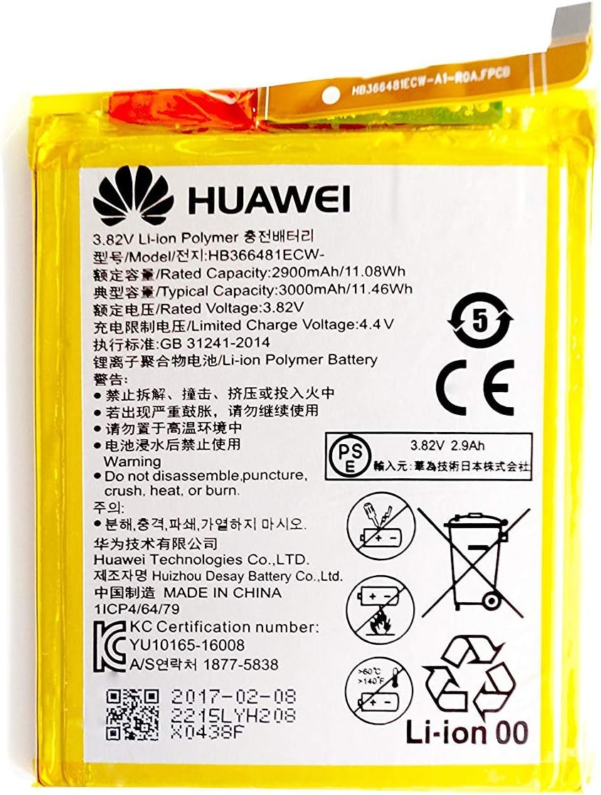 Todobarato24h Battery for Huawei P9/P8 P9 Lite/Lite (2017)/P10 Lite – 3000 mAh Li-Ion hb366481ecw