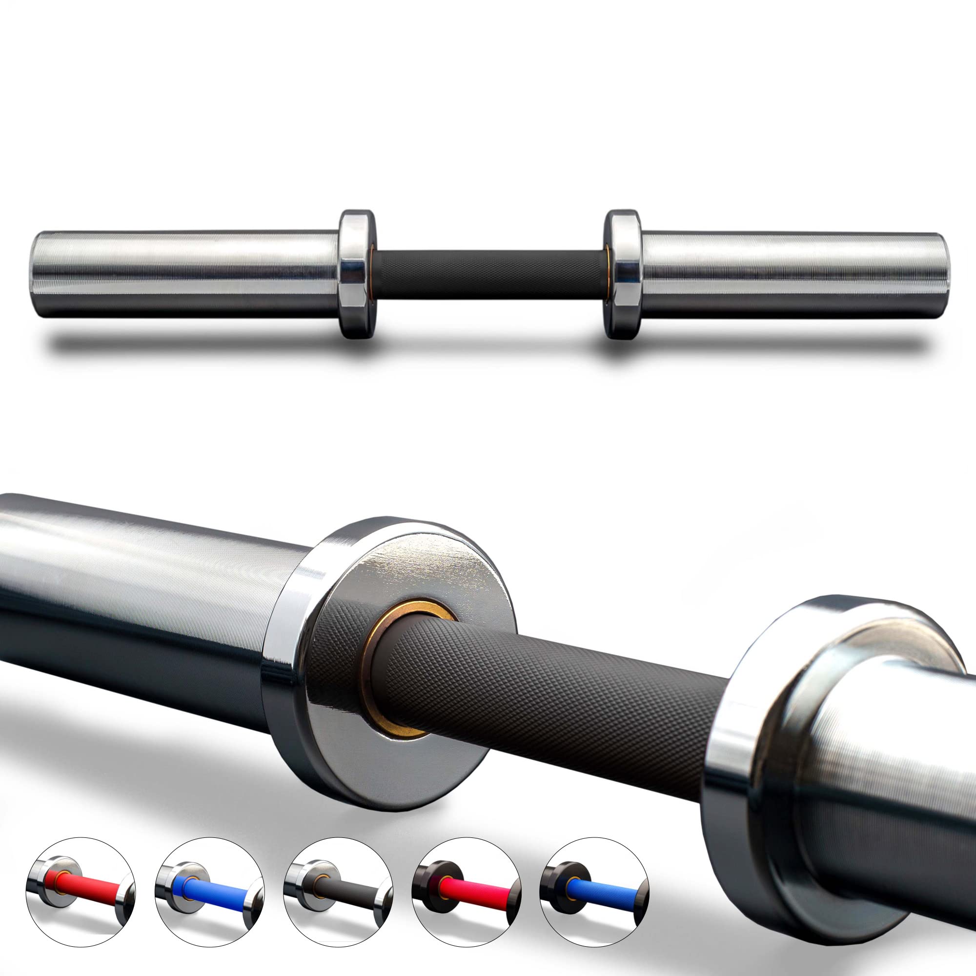 Amazon Olympic Curl Bar And Dumbbell Handle Set Handle Weights