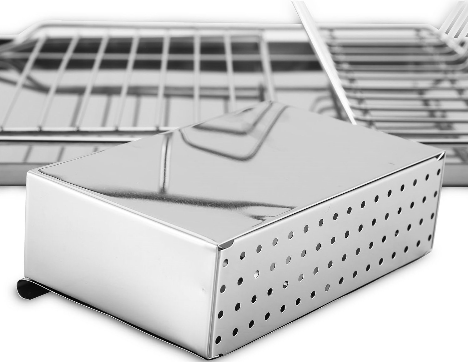 GPCT Stainless Steel Dish Rack Removable Drain Board. Keeps Utensils