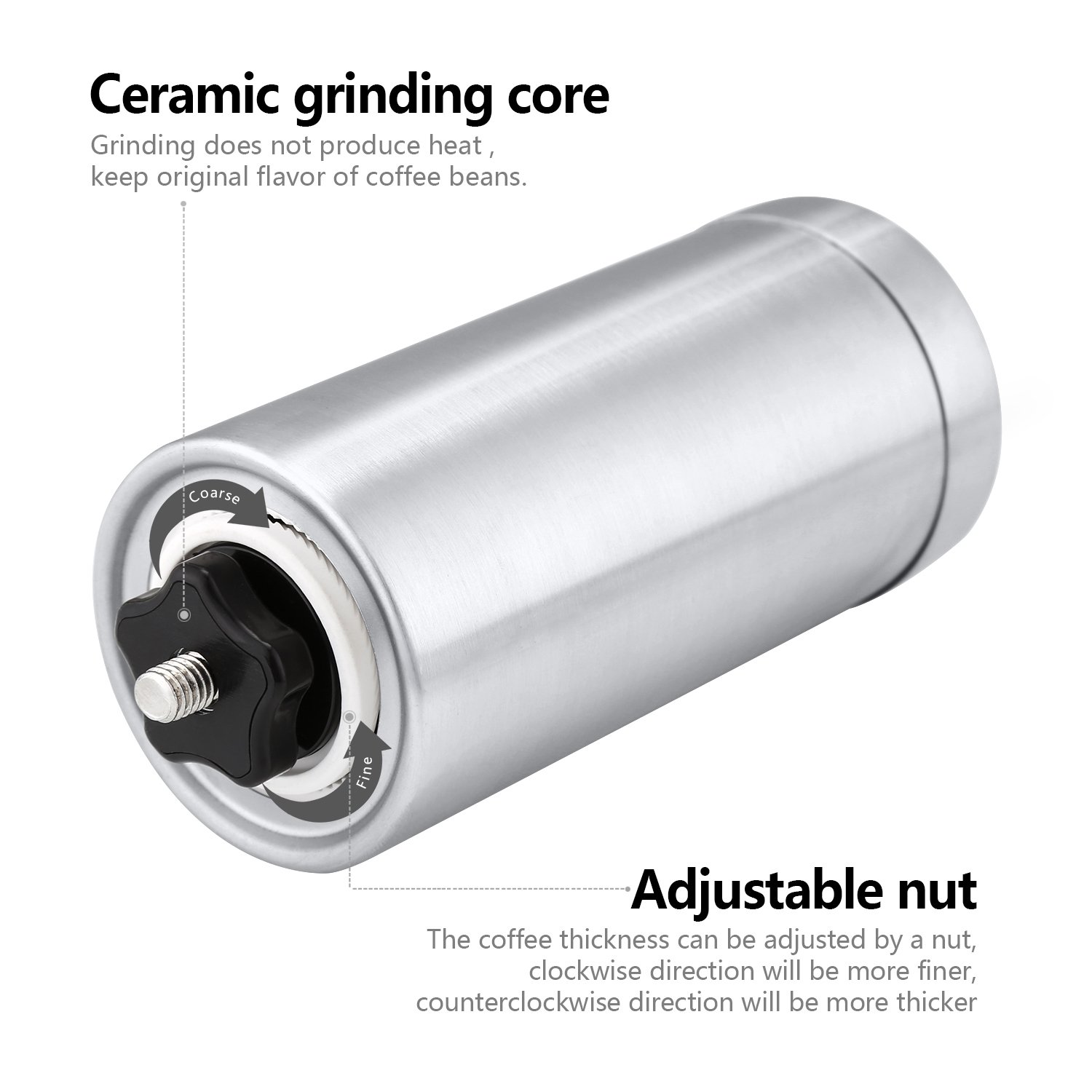 Decen Moulins Manuels - Moulins à Café - Manuel Hand Coffee Grinder - des Meuleuses en Céramique - en Acier Inoxydable