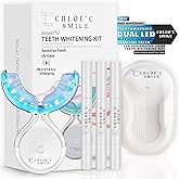 Chloe’C Smile Deluxe Teeth Whitening Kit | Professional Teeth Whitening Kit for Sensitive Gums | Dual Led Light & Case | 35% Carbamide Peroxide Gel | Safe & Fast Results to Help Remove Stubborn Stains