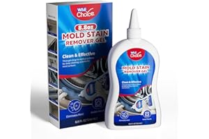 W&E Choice Mold Stain Remover Gel Cleaner for Shower, Bathroom Tile Grout and Caulk - Heavy Duty Mildew Stain Cleaner for Front Load Washing Machine Rubber Seal - No Scrubbing Gel Formula, 8.8 Fl Oz