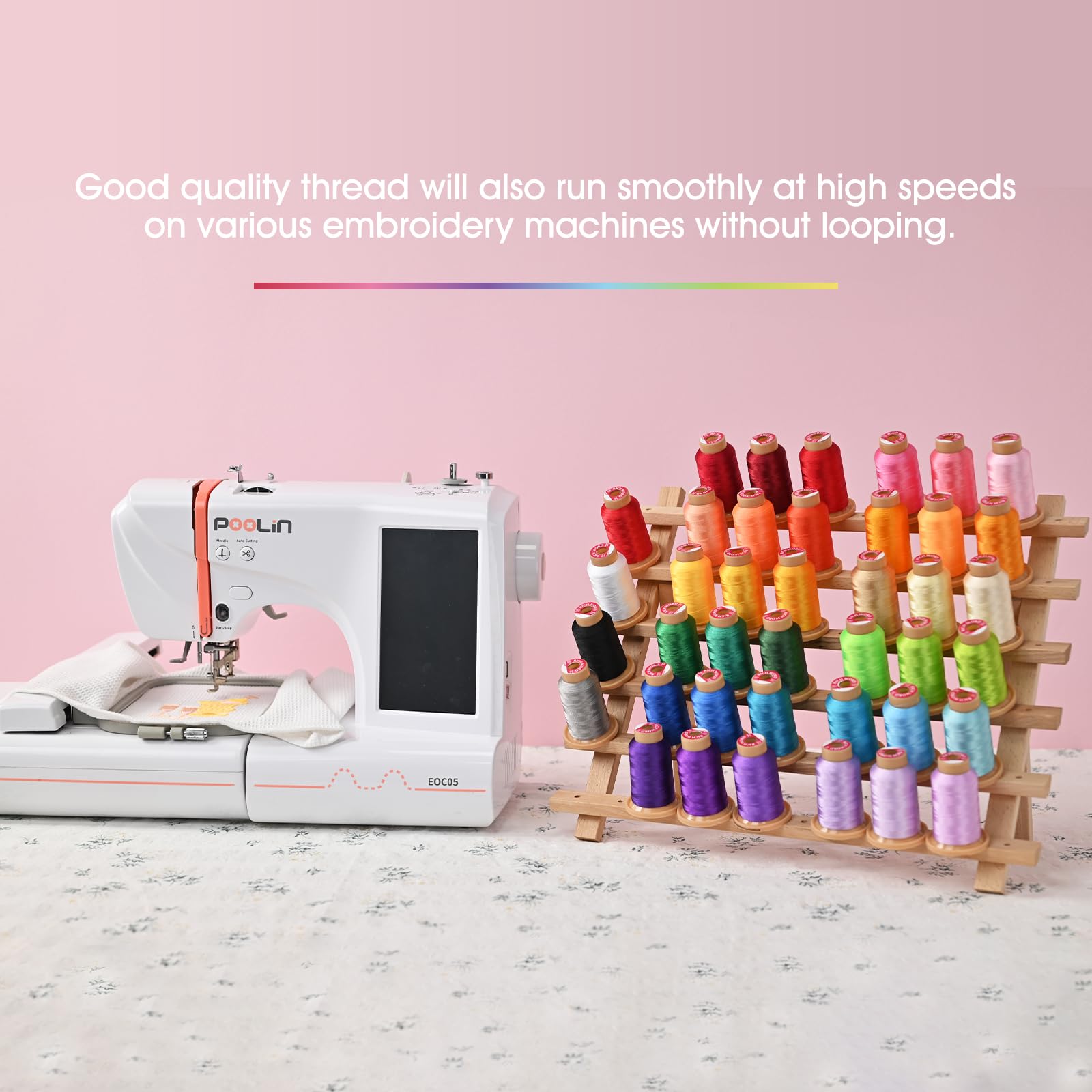 Richword Selected 800M 80 Colors Embroidery Thread,40WT(108D/2) Polyester Embroidery Machine Thread Set, for Embroidery Machines and Sewing Machines