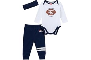 Gerber NFL baby-girls 3-piece Onesie Bodysuit, Pants & Headband Set