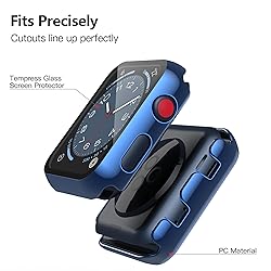 Misxi 2 Pack Hard PC Case with Tempered Glass