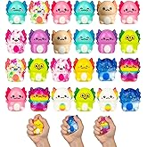 Axolotl Squishy Toys – Soft Slow Rising Stress Relief Sensory Fidget Toys for Kids Boys Girls – Classroom Rewards, Birthday Party Favors, Treasure Box Prizes, Novelty Gifts (24PC)