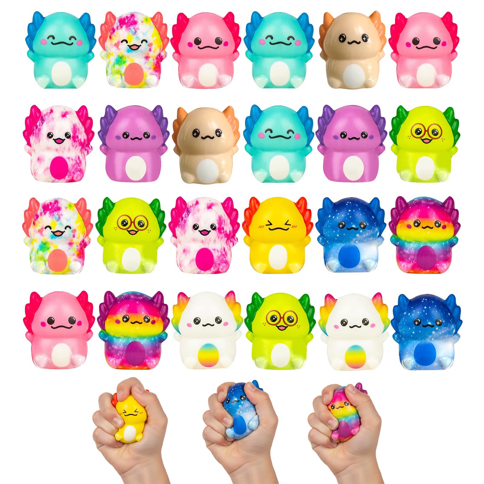 Photo 1 of Axolotl Squishy Toys – Soft Slow Rising Stress Relief Sensory Fidget Toys for Kids Boys Girls – Classroom Rewards, Birthday Party Favors, Treasure Box Prizes, Novelty Gifts (24PC)