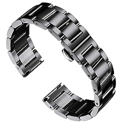 BINLUN Thick Stainless Steel Watch Band Metal Heavy