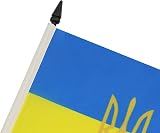 AZ FLAG Ukraine Coat of Arms Table Flag 5x8 in 21x14 cm with Pole view 4