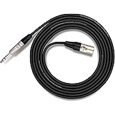 Hosa HSX-010 REAN 1/4 Inch TRS to XLR3M Pro Balanced Interconnect Cable, 10 Feet
