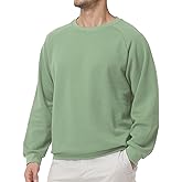 Pepypepy Men’s Lightweight Thin Cotton Crewneck Sweatshirt – Casual Long Sleeve Pullover for Spring & Fall Layering