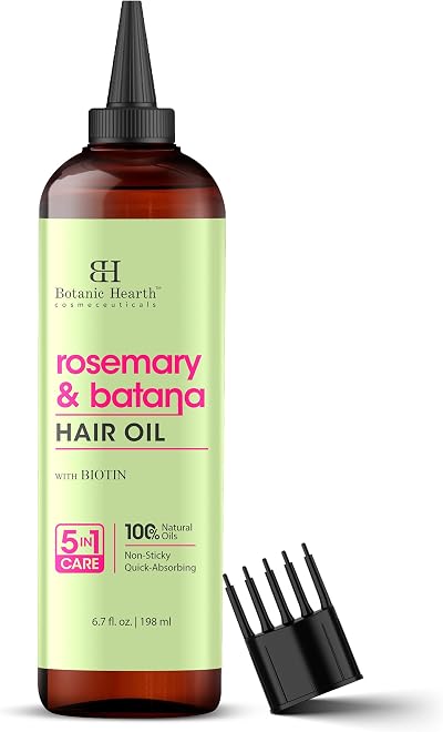 Botanic Hearth Rosemary & Batana Hair Oil 6.7 Fl Oz 198 ml