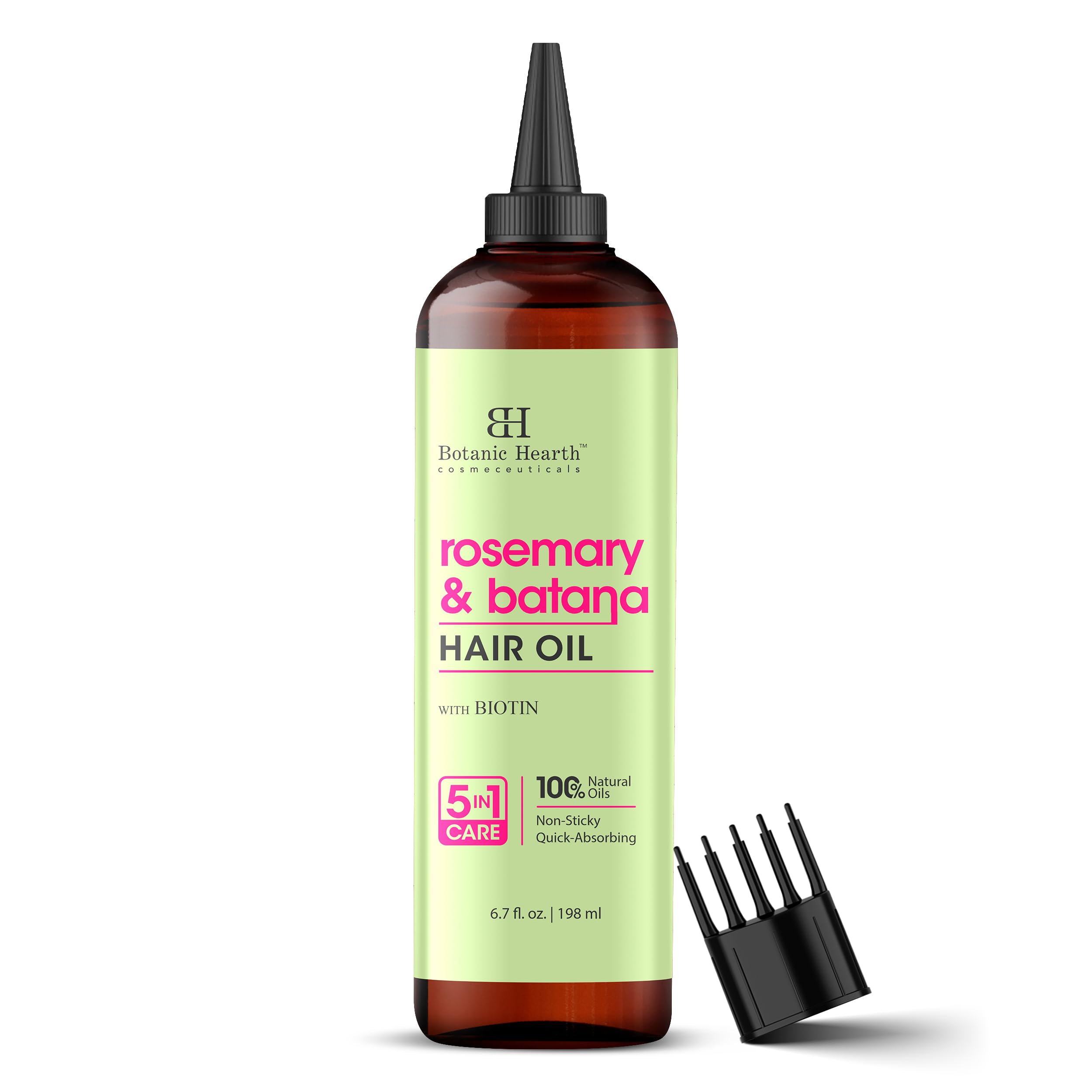 Botanic Hearth Rosemary & Batana Oil For Hair Growth (6.7 Fl Oz) | Revitalizing And Strengthening Hair Treatment For Fuller, Healthier|Looking Hair | Paraben Free | Suitable For All Hair Types