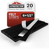 X-Protector 20 Pcs Chair Leg Floor Protectors Felt Strips Adhesive