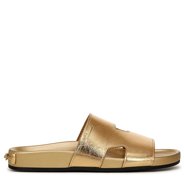 FRANCO SARTO WOMENS BRITT SLIDE SANDAL GOLD 8 M