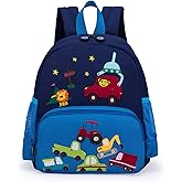 willikiva Cute Zoo Little 3d Backpack Kids Backpack for Boys and Girls Toddler Backpack Waterproof Preschool (Blue Car)