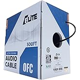 Elite 14/4 Speaker Wire, 14AWG/4-Conductor, UL Listed, CMR/CL3R, (Riser/in-Wall & Outdoor/In-Ground (Direct Burial)- 100% Oxy