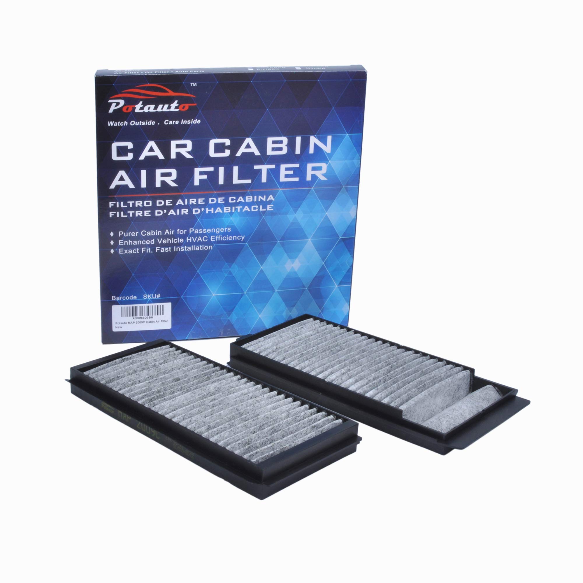 POTAUTO MAP 2009C (CF10218) Activated Carbon Car Cabin Air Filter Replacement for MAZDA 3 5