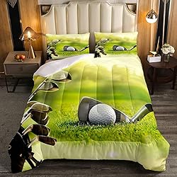 Erosebridal Golf Comforter Set King Size,Golf Clubs