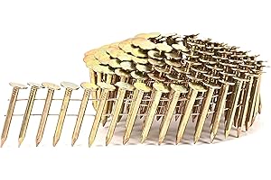 Coil Roofing Nails 1-1/4" x 0.120, Electro Galvanized, 15° Wire Coil Nails – 3600pcs (120 per Coil, 30 Coils) – Fits Most Coi