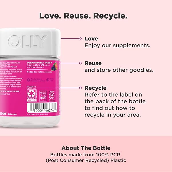 OLLY ACTIVE IMMUNITY GUMMY, IMMUNE SUPPORT SUPPLEMENT,* ELDERBERRY, ZINC, VITAMIN C, BERRY FLAVORED, 15 DAY SUPPLY – 45 COUNT