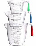 Vremi 3 Piece Plastic Measuring Cups Set - BPA Free