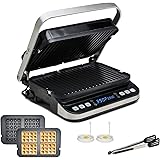 Yedi Total Package 6-in-1 Digital Grill, Waffle Maker, Panini Press, Griddle, with Deluxe Accessory Kit